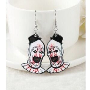 Terrifier 1 Pair Women’s Earrings Halloween White